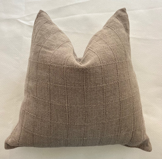 Brown Check Throw Pillow